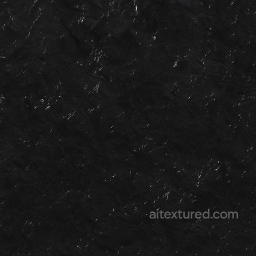 Anthracite Coal Surface Glossy Wet Black seamless Coal PBR texture