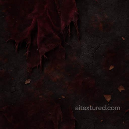 Dark Velvet Fabric With Blood Red Stains For Halloween Decor texture preview