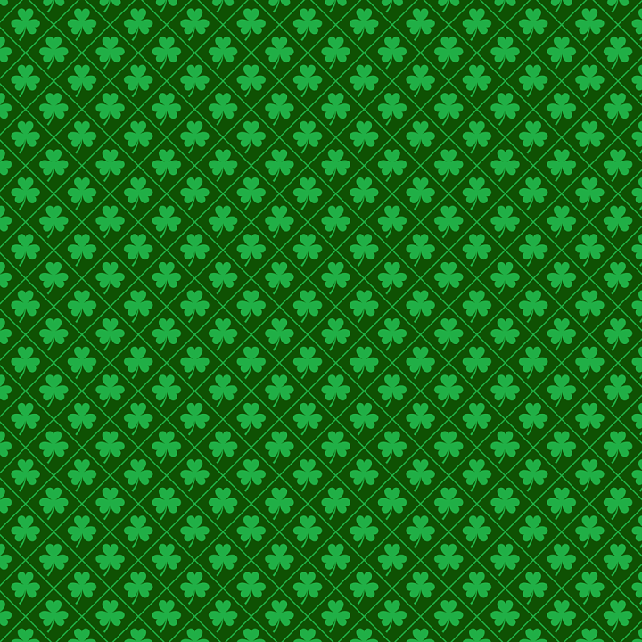 St Patrick Shamrock Pattern Textile in Green seamless PBR texture preview