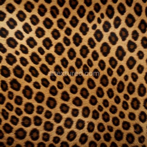 Seamless 3D PBR Leopard Print Fur Texture with Natural Spots and Warm Tones