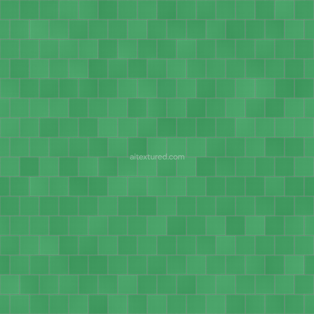 Seamless green tile texture for 3D applications