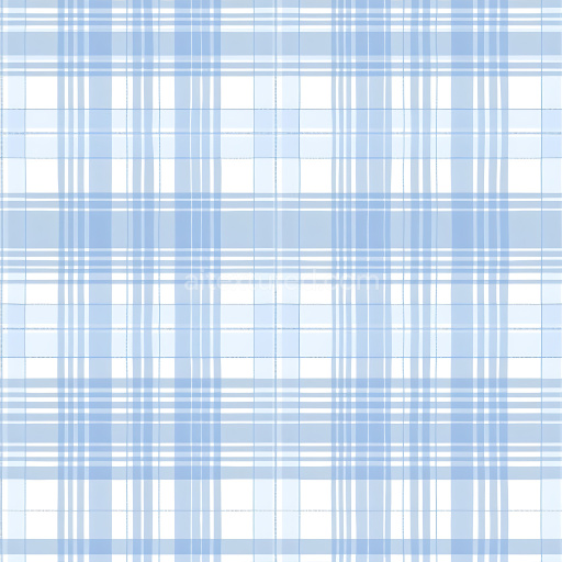 Seamless 3D PBR Texture of Light Blue and White Classic Plaid Pattern
