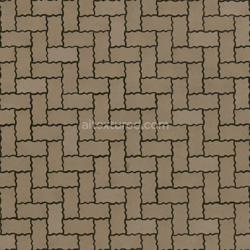 Paving Street Herringbone — Herringbone Brick Brick Bricks — PBR seamless 3D texture