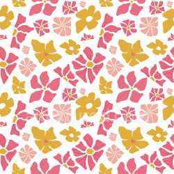Pattern Bundle - Seamless 3D Pattern PBR Texture Featuring Hand-Drawn Floral Motifs in Warm Colors texture preview