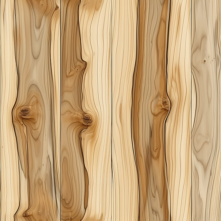 Pine Wood Planks with Natural Knots and Grain seamless PBR texture preview