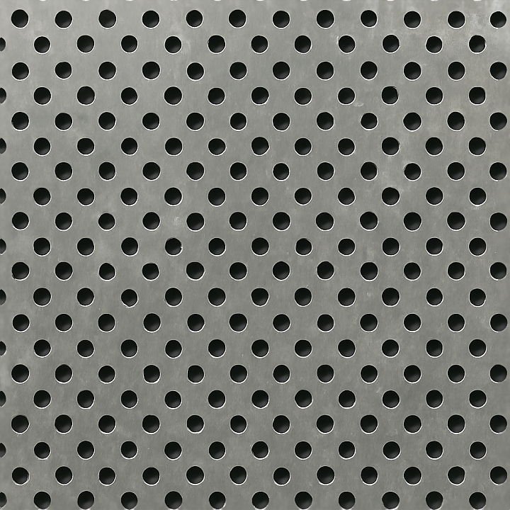Perforated Steel Furniture Metal Surface seamless PBR texture preview