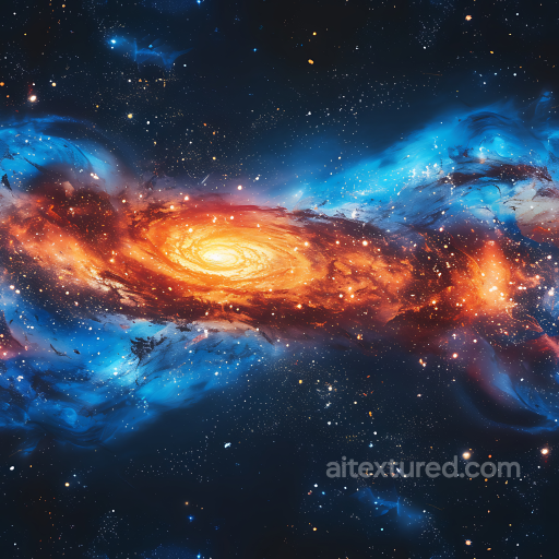 Space PBR Texture Featuring Vivid Galaxy Nebula and Cosmic Glow seamless Star, space, planets PBR texture