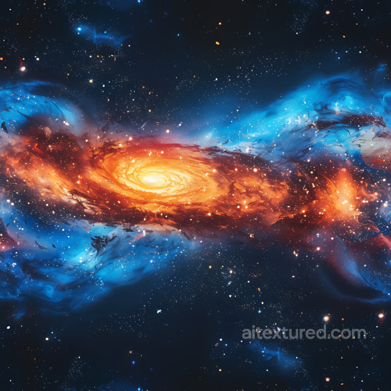 Space PBR Texture Featuring Vivid Galaxy Nebula and Cosmic Glow Star, space, planets texture preview