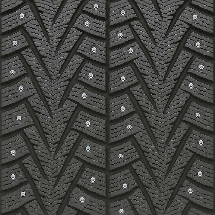 Winter Tread Snow Tire With Icy Snow Track And Tire Stud Details For Co… seamless PBR texture preview