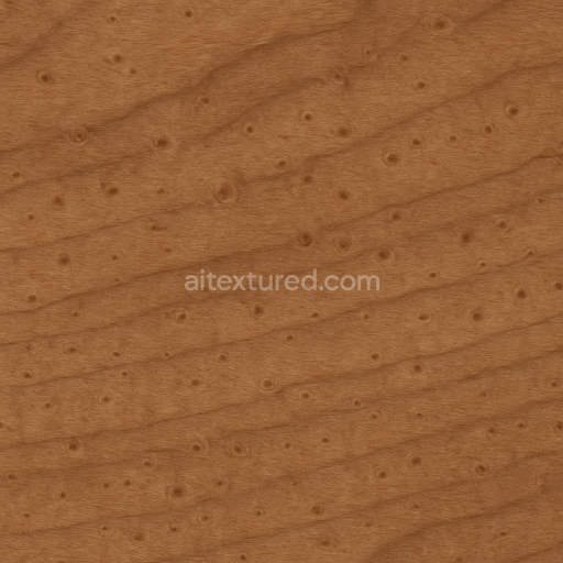 Seamless 3d texture pbr 8k hickory wood with birdseye maple figure and matte finish