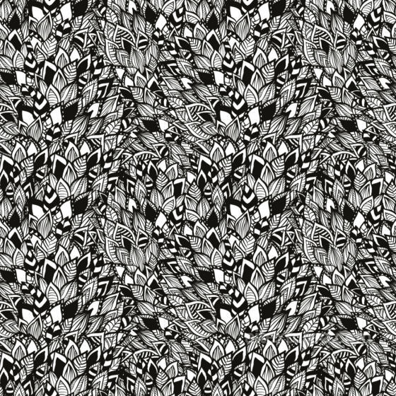 White & Black Texture of Black and White Stylized Leaf Pattern White & Black texture preview