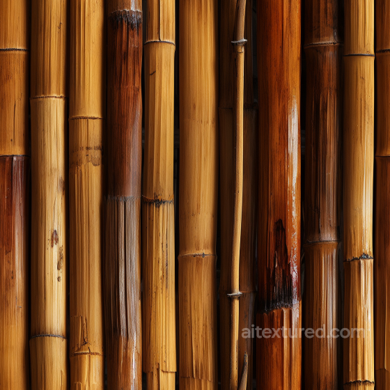 Glossy Bamboo Culms Seamless Texture with Varied Natural Tones Bamboo texture preview