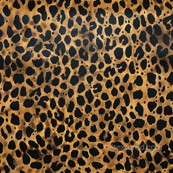 Leopard Print Leather PBR Texture with Raised Grain and Deep Black Pattern Leather texture preview