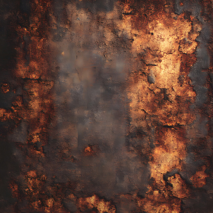 Rusty Metal Featuring Cracks, Holes, and Corrosion Damage seamless PBR texture preview