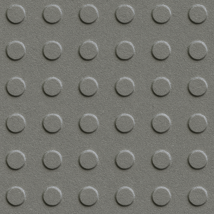 Tactile Plate With Raised Circles On Matte Metal Sheet seamless PBR texture preview
