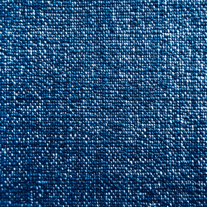 Cracked Blue Denim Fabric with Worn Frayed Details seamless PBR texture preview