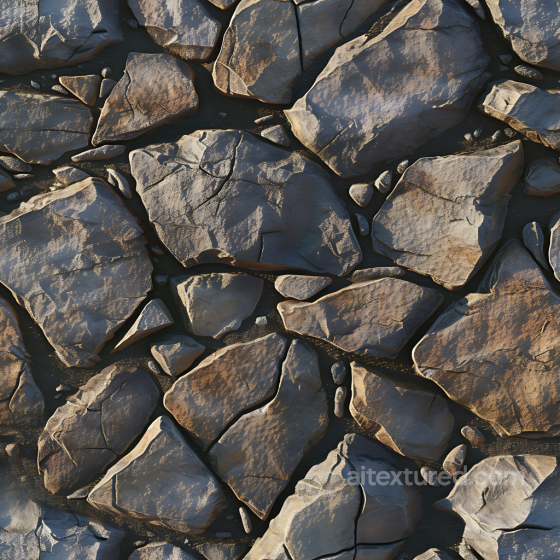 Stone PBR Texture Featuring Large Rough Rocky Ground Slabs Stone texture preview