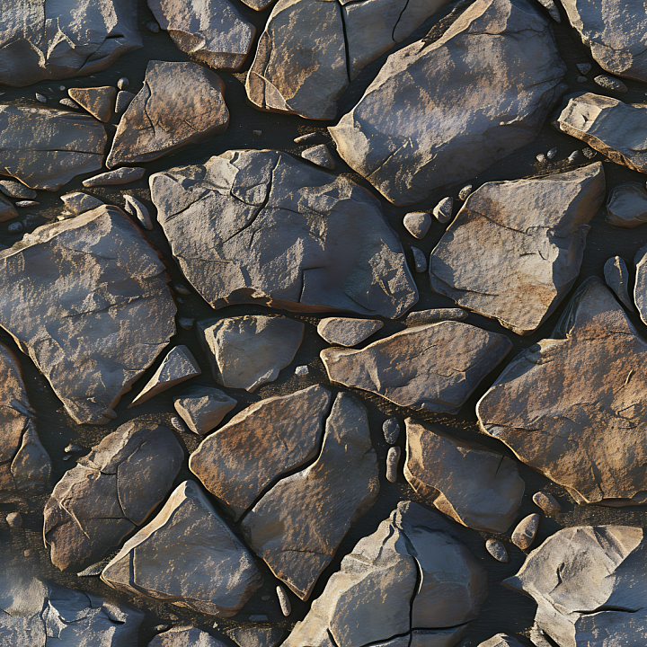 Stone Featuring Large Rough Rocky Ground Slabs seamless PBR texture preview