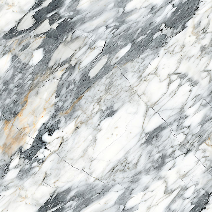 Bardiglio Gray Marble with Bold Veins and Polished Finish seamless PBR texture preview
