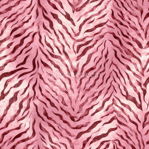 Seamless 3D PBR Pink Leopard Print Fabric Texture with Wavy Stripes