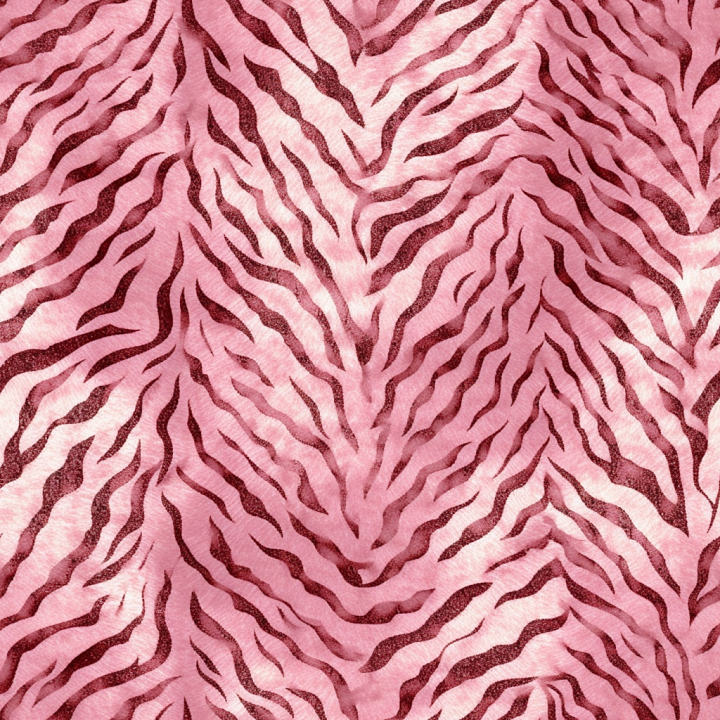 Pink Leopard Print Fabric with Wavy Stripes seamless PBR texture preview