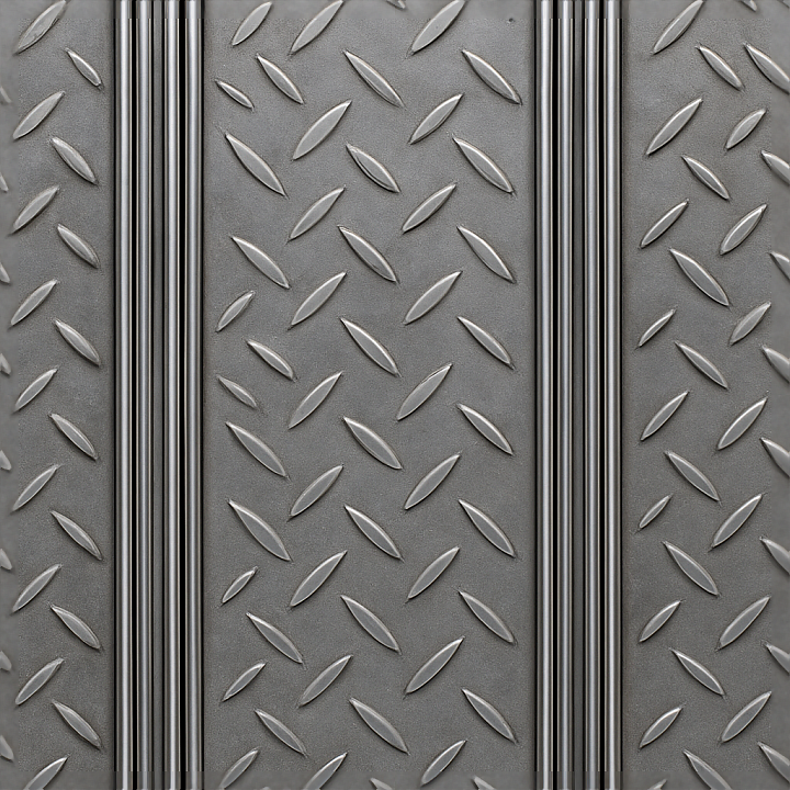 Diamond Plate Furniture Metal Surface Finish seamless PBR texture preview