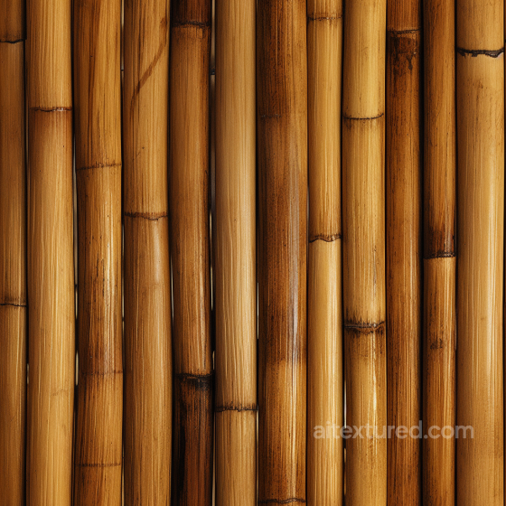 Polished Bamboo Culms in Warm Brown Shades Seamless Texture Bamboo texture preview