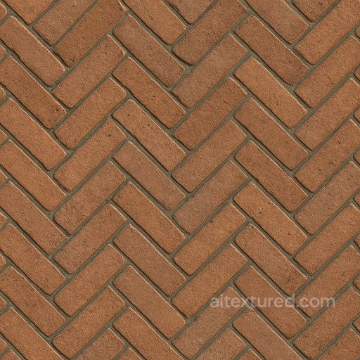Herringbone Brick Paving seamless Brick PBR texture
