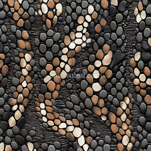 Seamless 3D PBR Texture of Exotic Reptilian Skin with Highly Detailed Scales and Varied Tones
