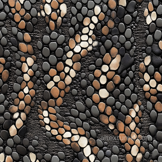 Exotic Reptilian Skin Seamless Texture with Highly Detailed Scales and Varied Tones Skin texture preview