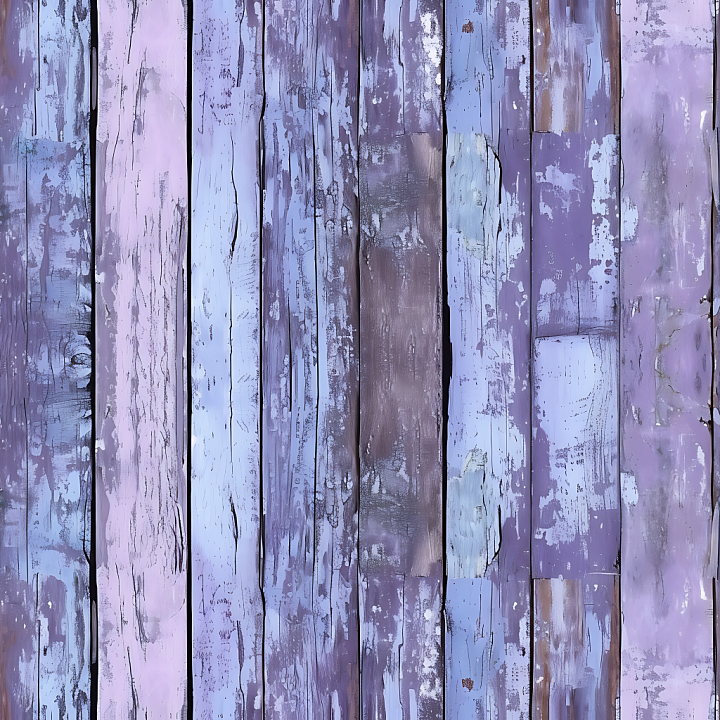 Painted Weathered Wood Planks in Purple Tones seamless PBR texture preview