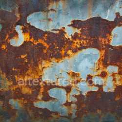 seamless Seamless 3D Rusted Metal PBR Texture Featuring Blue Paint and Jagged Rust Holes texture 8k free download PBR
