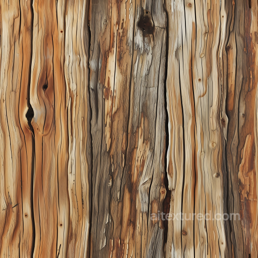 Weathered Rustic Wood Planks Seamless Texture with Knots and Cracks seamless Wood PBR texture
