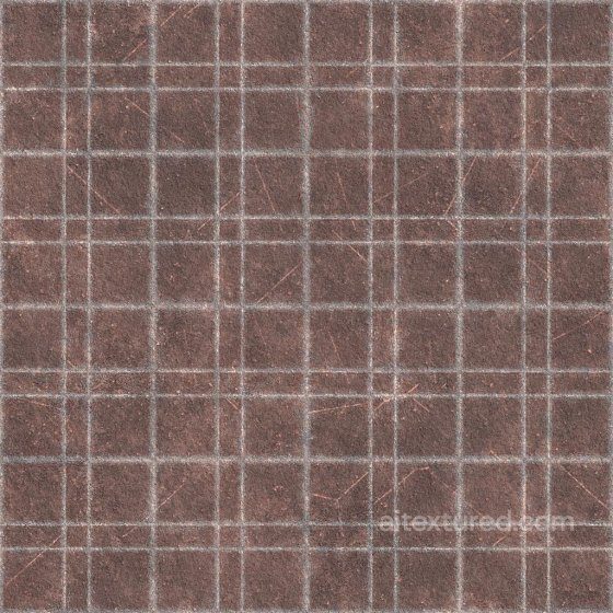Brown Tile Texture with Scratches | Free PBR Tile texture preview