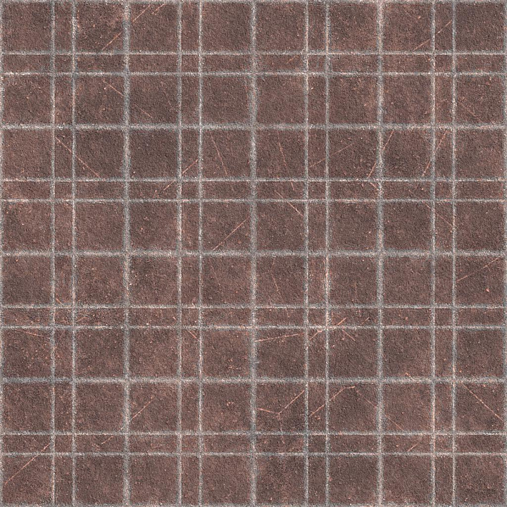 Brown Tile with Scratches seamless PBR texture preview