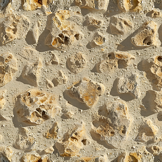 Porous Limestone Rock PBR Texture with Rough Weathered Surface Stone texture preview