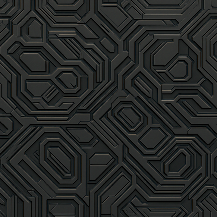 Decorative Futuristic Panel seamless PBR texture preview