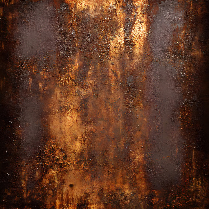 Rusty Metal Featuring Corroded Holes and Weathered Surfaces seamless PBR texture preview