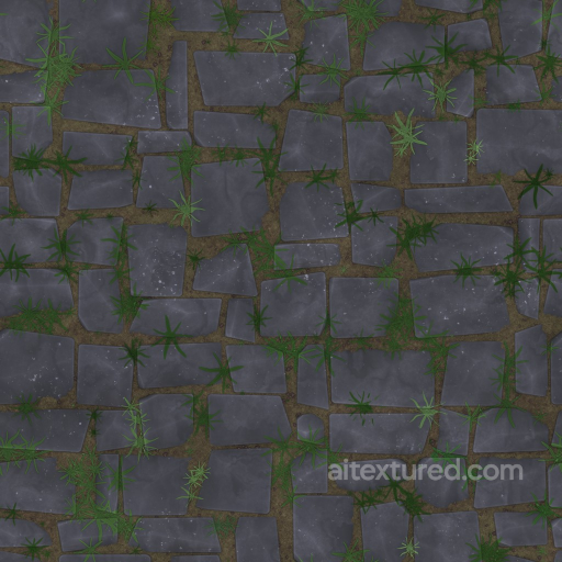 Stylized Archviz Floor Grass Ground Path Stone - Seamless PBR Texture seamless Grass PBR texture