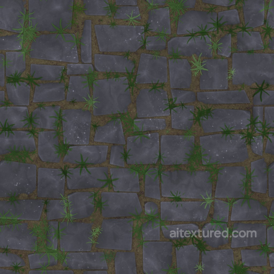 Stylized Archviz Floor Grass Ground Path Stone - Seamless PBR Texture Grass texture preview