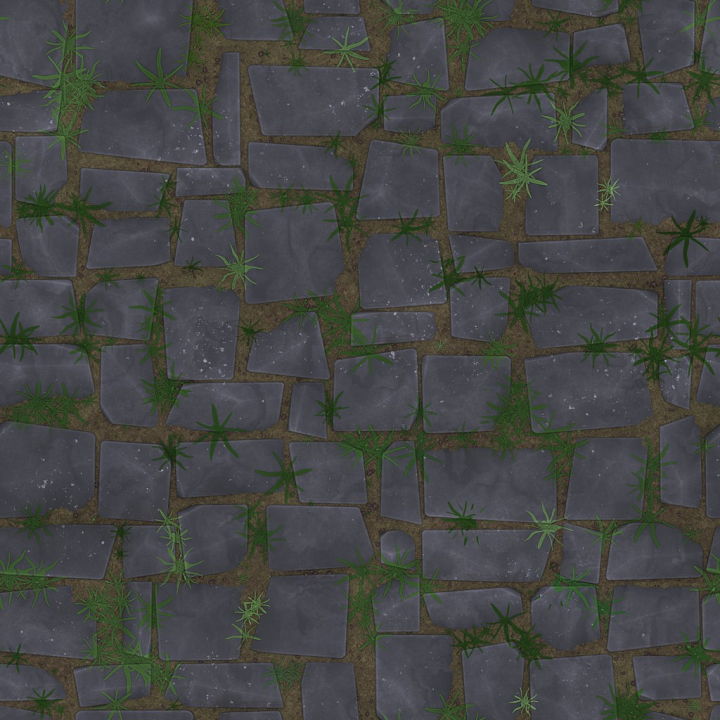 Stylized Archviz Floor Grass Ground Path Stone seamless PBR texture preview