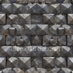 seamless Seamless 3D Weathered Stone Wall PBR Texture Featuring Rough, Cracked Blocks texture 8k free download PBR