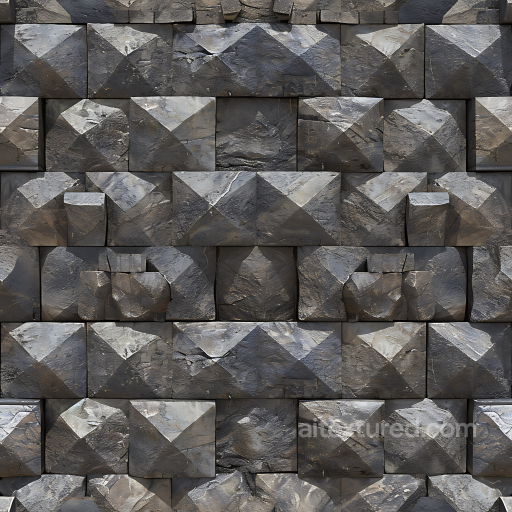 Weathered Stone Wall PBR Texture Featuring Rough, Cracked Blocks seamless Stone PBR texture