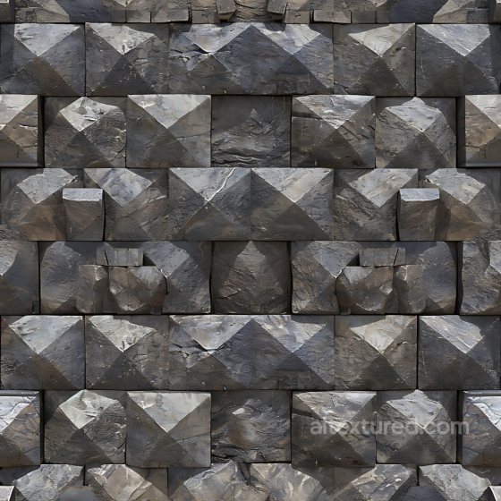 Weathered Stone Wall PBR Texture Featuring Rough, Cracked Blocks Stone texture preview