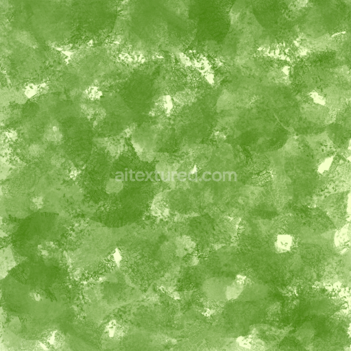 Preview — Seamless 3D PBR Texture with Soft Green Watercolor Patterns and Textured Brush Strokes