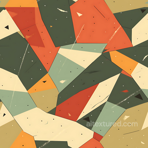 Stylized Geometric Camouflage PBR Texture in Earth Tones seamless Color Camouflage PBR texture