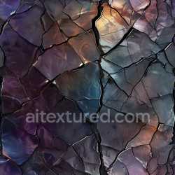 seamless Seamless 3D cracked metallic surface PBR texture with iridescent hues and jagged fractures texture 8k free download PBR