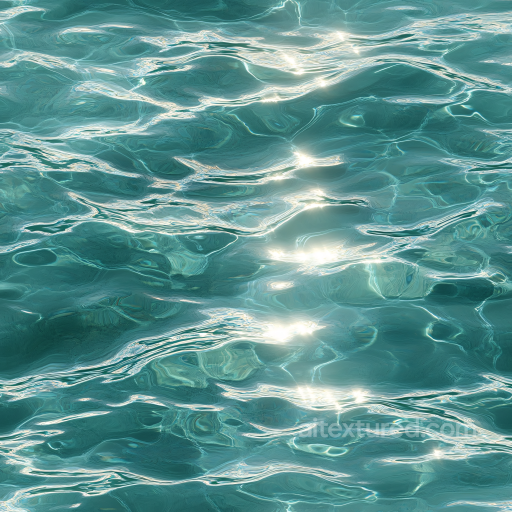 Clear Pool Water Seamless Texture with Subtle Ripples and Sunlight Reflections seamless Water PBR texture