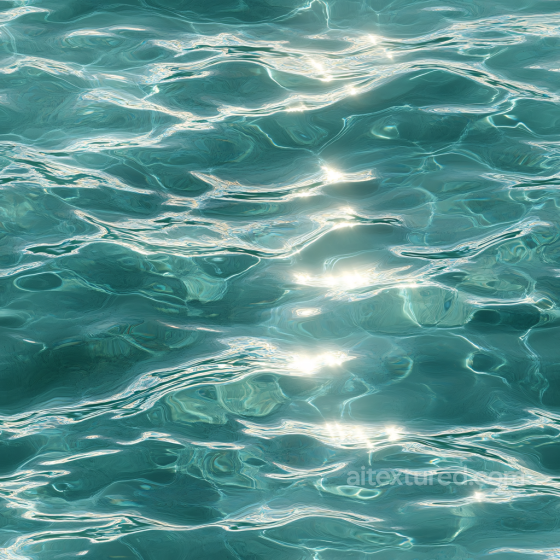 Clear Pool Water Seamless Texture with Subtle Ripples and Sunlight Reflections Water texture preview