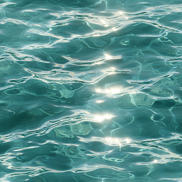 Clear Pool Water with Subtle Ripples and Sunlight Reflections seamless PBR texture preview